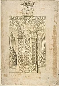 Design for a Wall Fountain by Anonymous, Italian, Lombard, 16th century