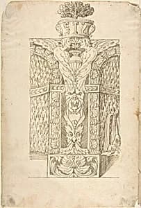 Design for a Wall Fountain by Anonymous, Italian, Lombard, 16th century
