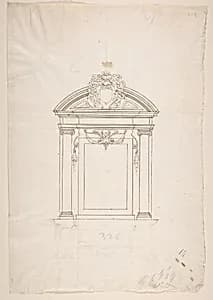 Design for a Wall Tomb by Anonymous, French, 16th century|Jacques Androuet Du Cerceau