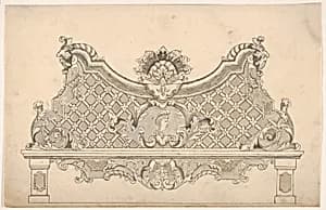 Design for a Wooden Bench by Anonymous, 18th century