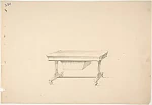 Design for a Worktable by Anonymous, British, 19th century