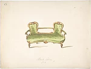 Design for Albert Settee by Anonymous, British, 19th century