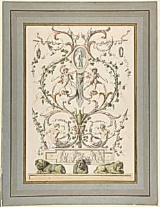 Design for an Arabesque by Etienne de Lavallée-Poussin