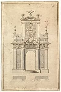 Design for an Entrance Arch by Anonymous, Italian, 17th or 18th century