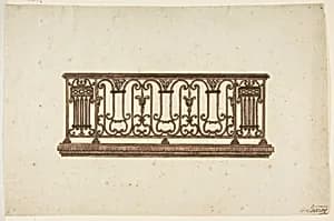 Design for an Iron Railing by Anonymous, French, 18th century