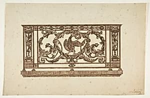 Design for an Iron Railing by Anonymous, French, 18th century