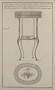 Design for an Occasional Table by Anonymous, French, 18th century