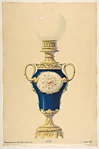 Design for an Oil Lamp by Anonymous, French, 19th century