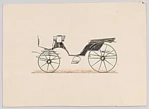 Design for Cabriolet Carriage by Anonymous, French, 19th century