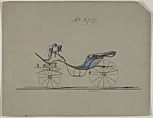 Design for Cabriolet or Victoria, no. 3717 by Brewster & Co.