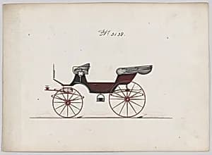 Design for Cabriolet Phaeton, no. 3138 by Brewster & Co.