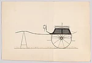 Design for Dos-a-Dos Cart or Game Cart by Anonymous, French, 19th century