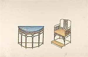 Design for Export Furniture by Anonymous, Chinese, 19th century