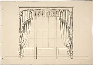 Design for Fringed Curtains by Anonymous, British, 19th century