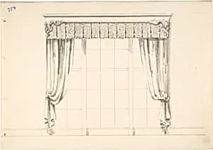 Design for Fringed Curtains by Anonymous, British, 19th century