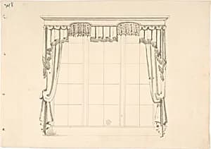 Design for Fringed Curtains by Anonymous, British, 19th century
