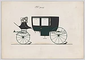 Design for Glass Panel Coach, no. 3058 by Brewster & Co.