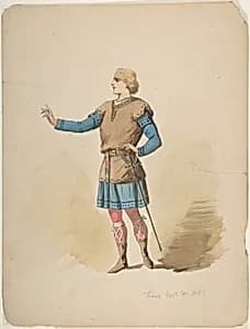 Design for Man's "Medieval" Costume by Charles Bianchini