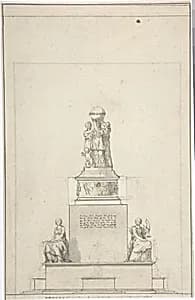 Design for Monument by Anonymous, French, 18th century