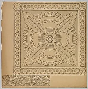 Design for Ornamented Tile by Carl Faber, Stuttgart