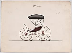Design for Pony Phaeton, no. 3208 by Brewster & Co.