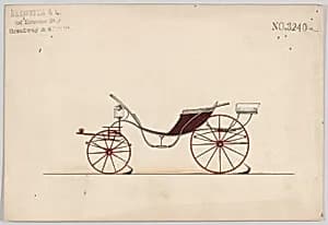 Design for Pony Phaeton, no. 3240a by Brewster & Co.