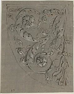 Design for Sculpted Ornament by Anonymous, French, 19th century