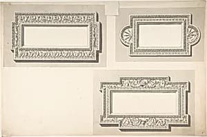 Design for Three Stucco Frames by Sir William Chambers