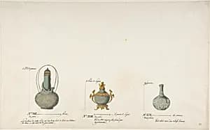 Design for Three Vases by Anonymous, French, 18th century