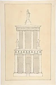 Design for Tomb of Mamier by Anonymous, French, 18th century
