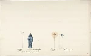 Design for Two Vases by Anonymous, French, 18th century
