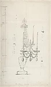 Designs for a Chandelier by Anonymous, French, 18th century