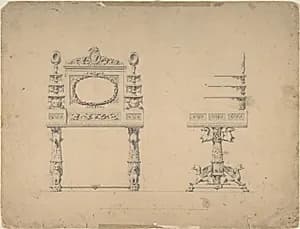 Designs for Furniture by Anonymous, Italian, 19th century