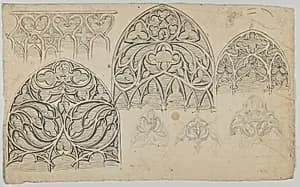 Designs for Gothic tracery by Anonymous