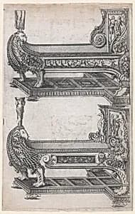Designs for Two Beds by Jacques Androuet Du Cerceau