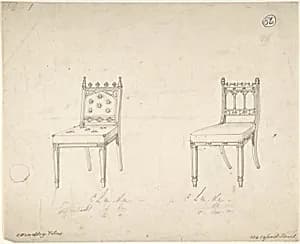 Designs for Two Chairs by Charles Hindley and Sons