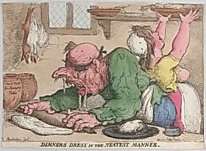 Dinners Drest in the Neatest Manner by Thomas Rowlandson|Thomas Tegg