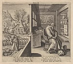 Dolor (Sorrow) by Raphael Sadeler I|Maerten de Vos