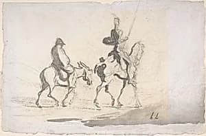 Don Quixote and Sancho Panza by Honoré Daumier