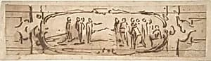 Drawing for a Cartouche by Jacques Callot
