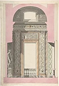Drawing for an Interior by Giovanni Larciani ("Master of the Kress Landscapes")