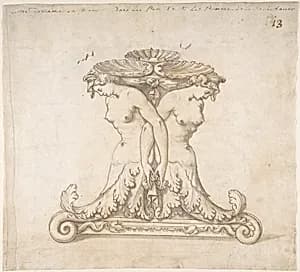 Drawing of a Fountain by Anonymous, French, 16th century