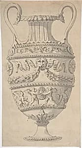 Drawing of an Urn by Anonymous, French, 18th century