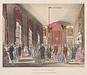 Drawing Room St James's by Thomas Rowlandson|Rudolph Ackermann, London|Auguste Charles Pugin|John Bluck