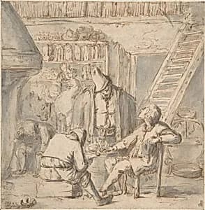 Drinkers in a Tavern by Adriaen van Ostade