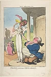 Dropsy Courting Consumption by Thomas Rowlandson|Thomas Tegg