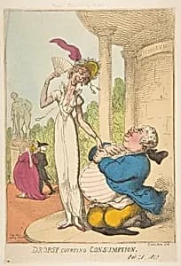 Dropsy Courting Consumption by Thomas Rowlandson|Thomas Tegg