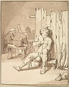 Drunken Farmer in an Inn by Cornelis Ploos van Amstel|Adriaen Brouwer