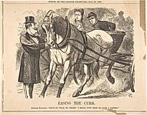 Easing the Curb (Punch, July 24, 1869) by Sir John Tenniel|Napoléon III