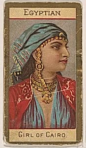 Egyptian, Girl of Cairo, from Types of Nationalities (N240) issued by Kinney Bros. by Kinney Brothers Tobacco Company